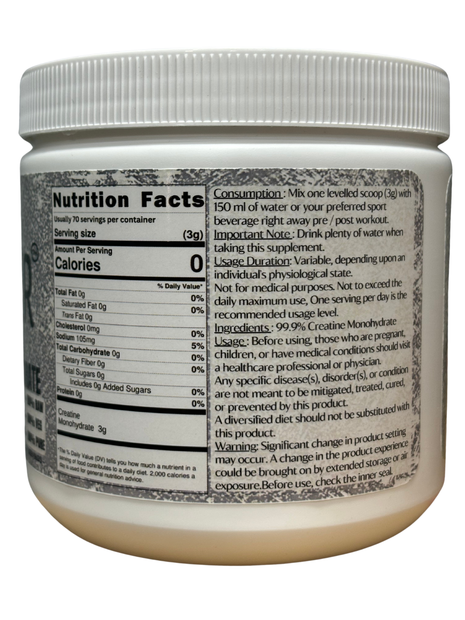 Ketones Nutrition - Pure Creatine Monohydrate Powder for Muscle Strength & Endurance 1