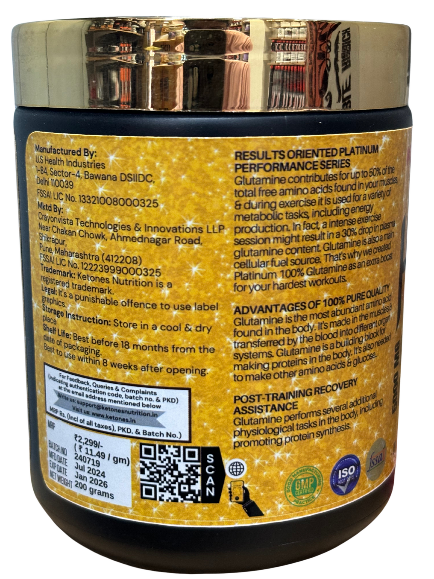 Ketones Nutrition - Heal 5000mg Micronized L-Glutamine for Muscle Recovery & Immune Support 3