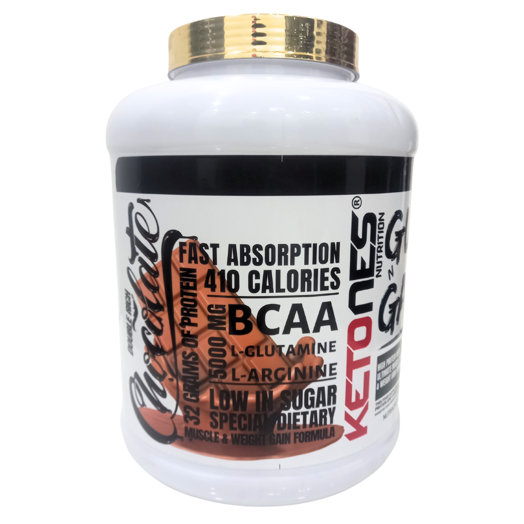 Ketones Nutrition Guns n Gains - High Protein Mass Gainer with 32g Protein & Low Sugar 1