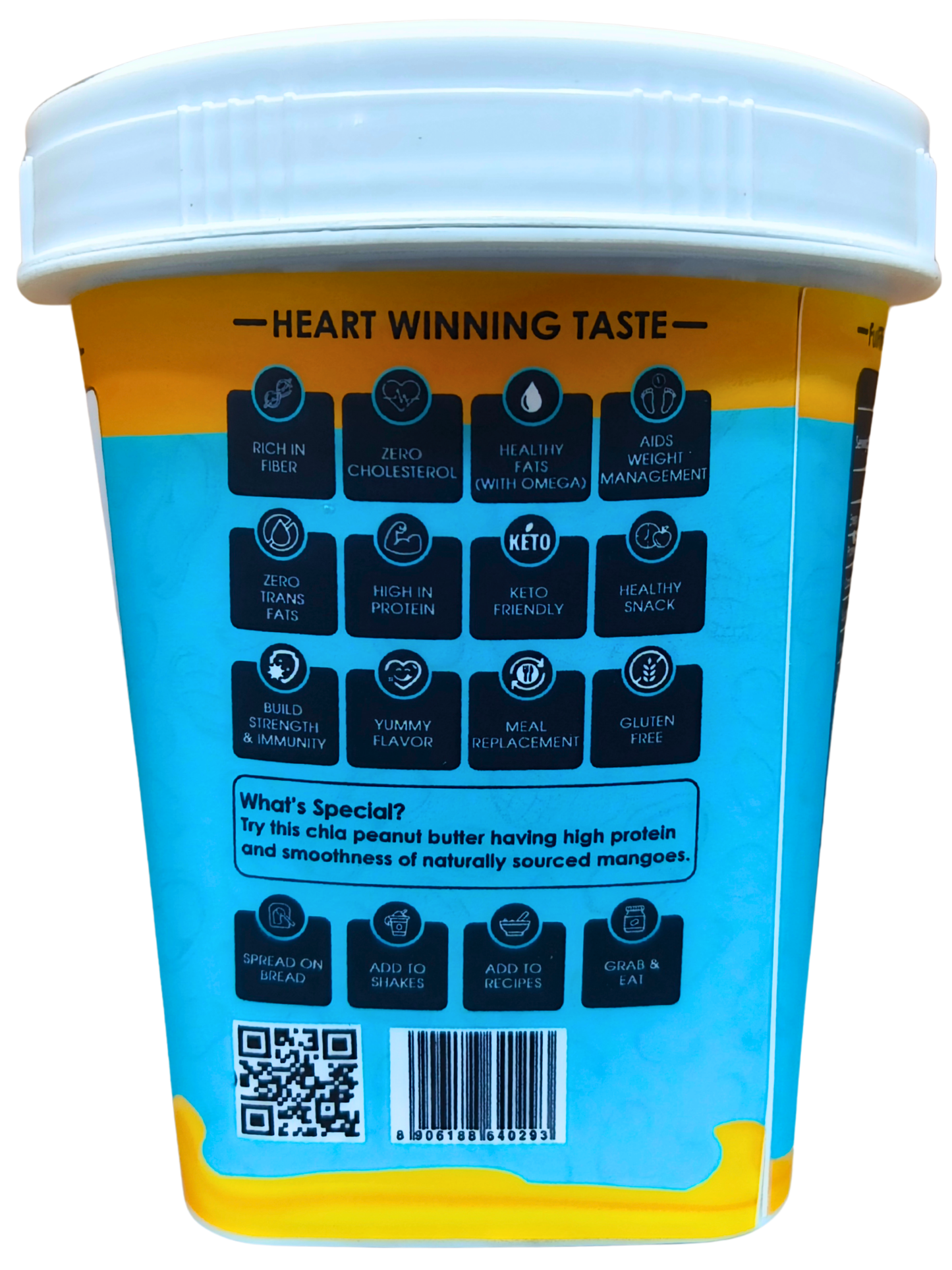 Ketones Nutrition Mango Chia Peanut Butter - Crunchy & High Protein Spread