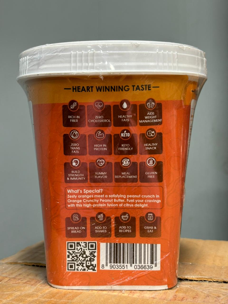Ketones Nutrition Orange Crunchy Peanut Butter - High Protein Spread with 8g Protein 3