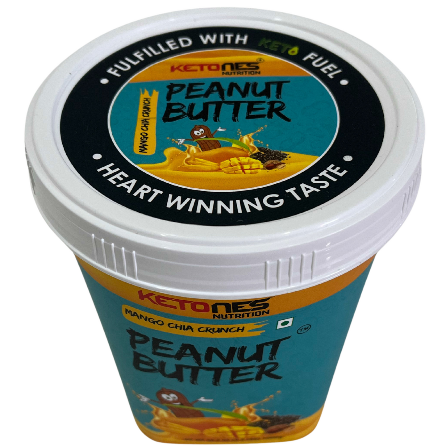 Ketones Nutrition Mango Chia Peanut Butter - Crunchy & High Protein Spread 5