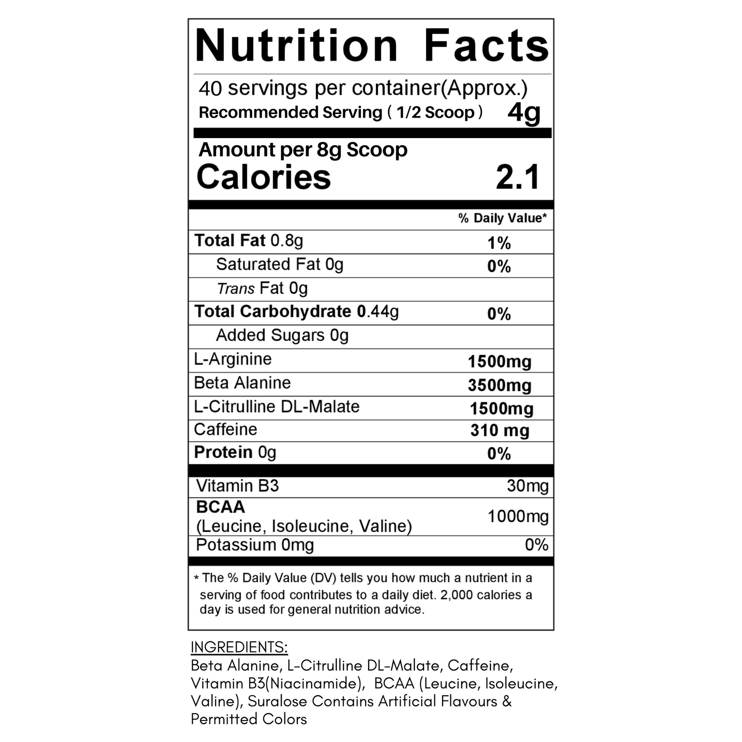 Ketones Nutrition 1MoreRep - Energy & Endurance Pre-Workout Supplement details