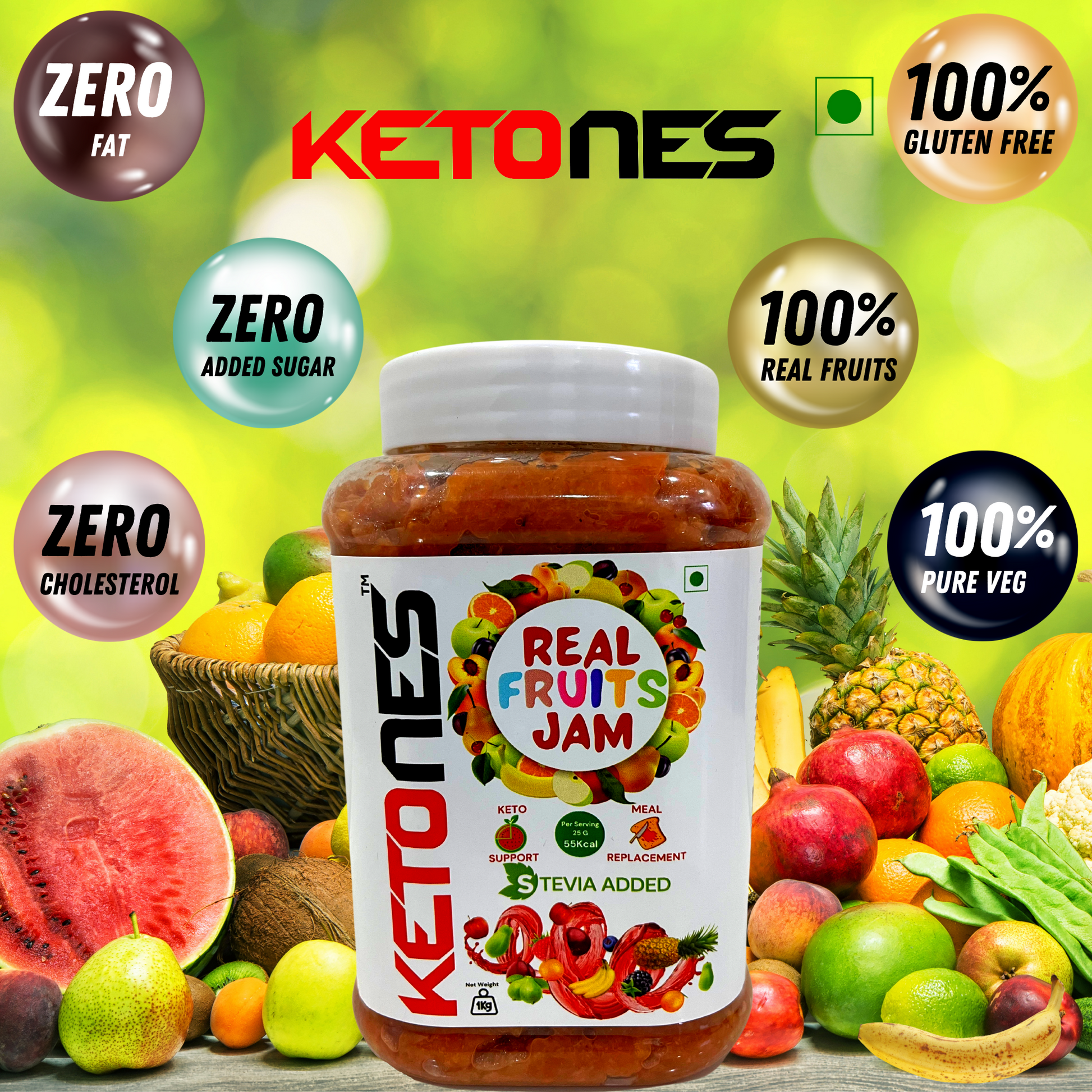 Ketones Nutrition Organic Mixed Fruit Jam - Sugar-Free & Keto-Friendly 3