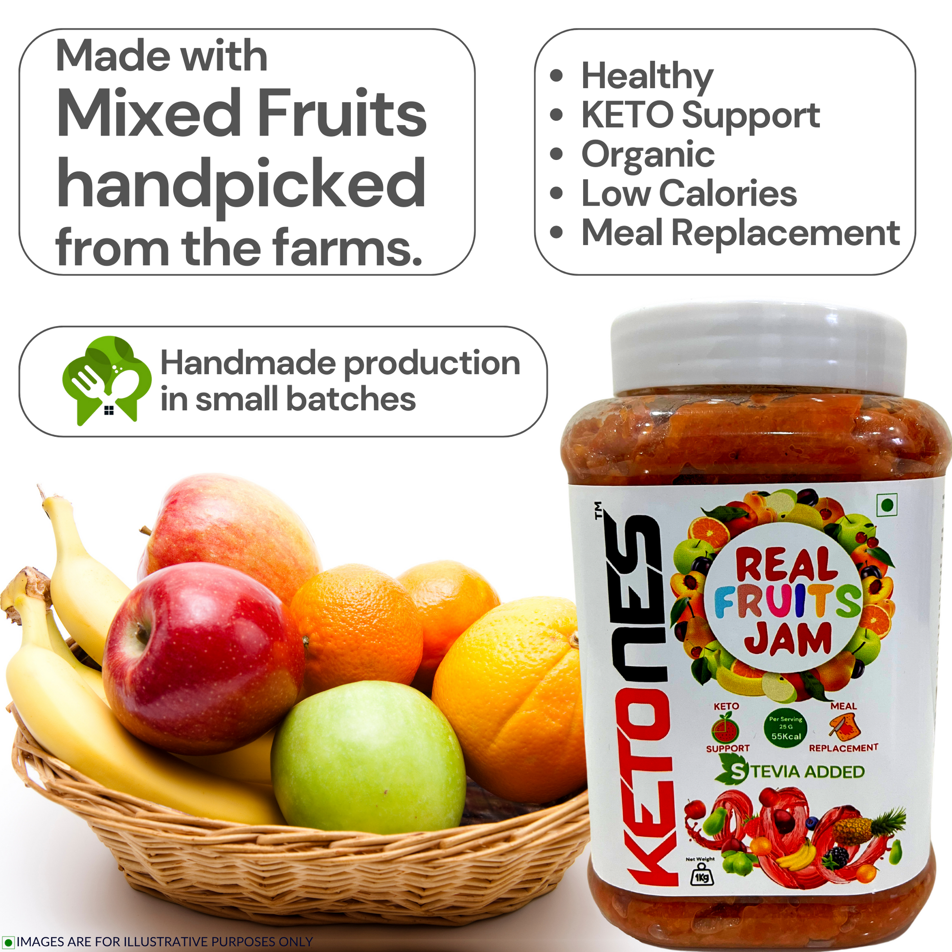 Ketones Nutrition Organic Mixed Fruit Jam - Sugar-Free & Keto-Friendly 6