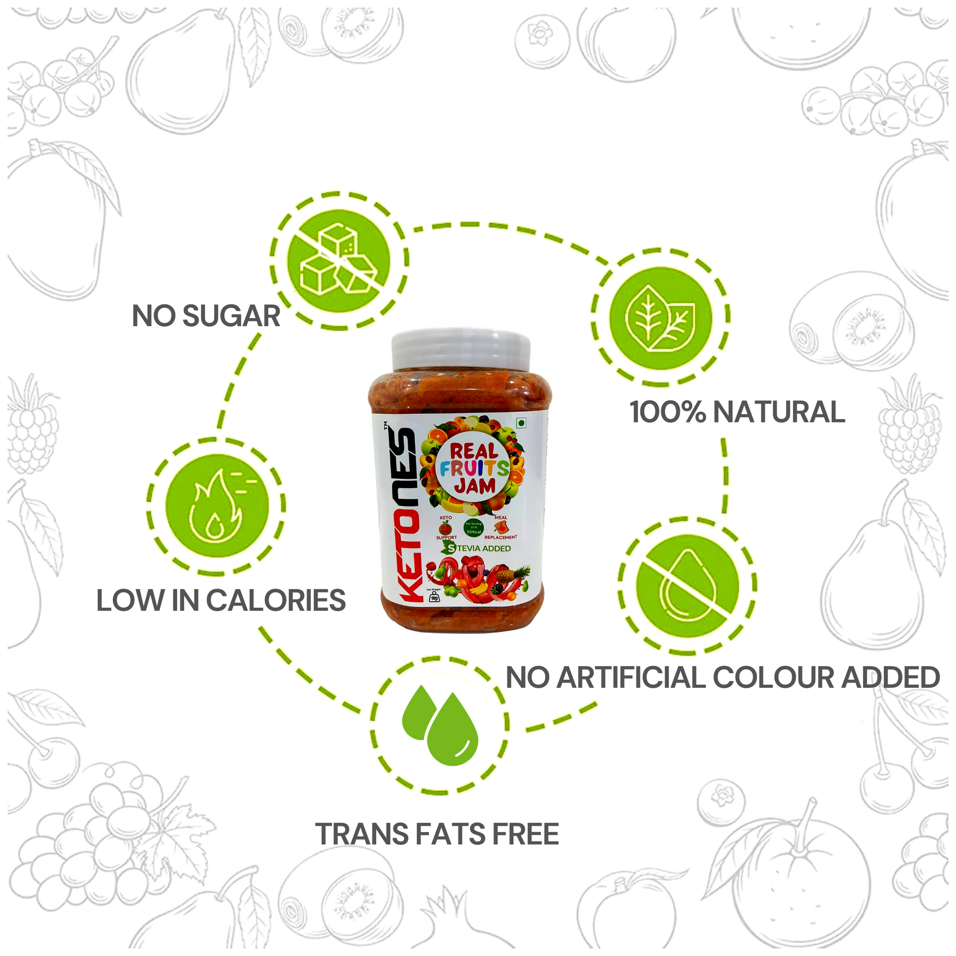 Ketones Nutrition Organic Mixed Fruit Jam - Sugar-Free & Keto-Friendly 9