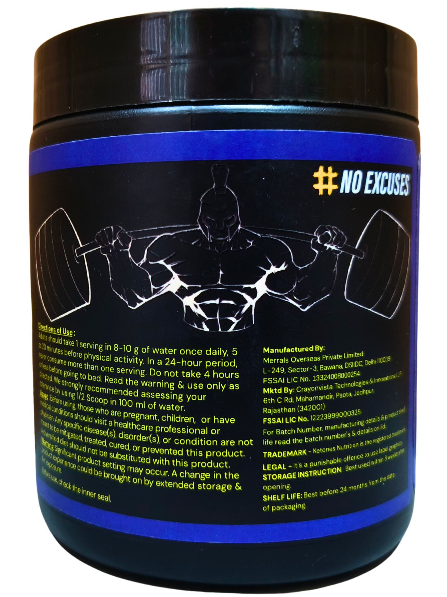 Ketones Nutrition Rise Series 1MoreRep Pre-Workout Powder – Fruit Punch | High Energy, Pump & Focus Formula | Beta Alanine, L-Citrulline & Caffeine | Gym Performance Booster