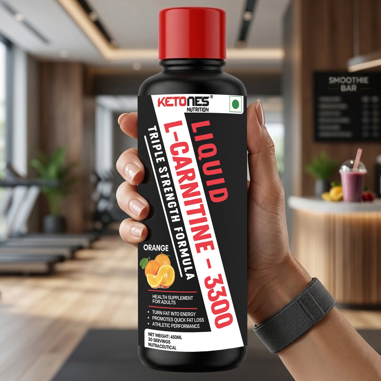 Ketones Nutrition - Liquid L Carnitine 3300 Triple Strength Formula