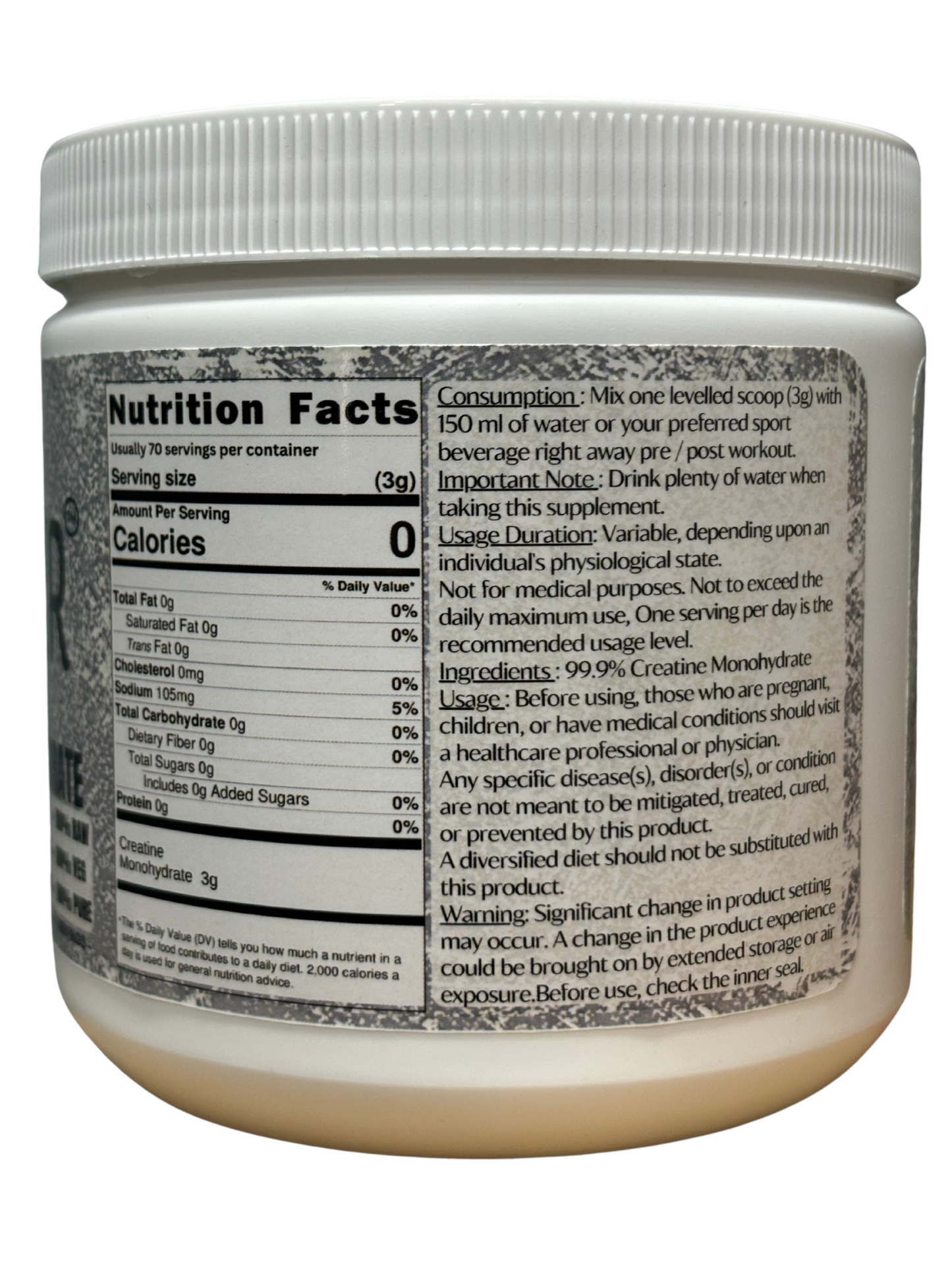 Ketones Nutrition - Pure Creatine Monohydrate Powder for Muscle Strength & Endurance