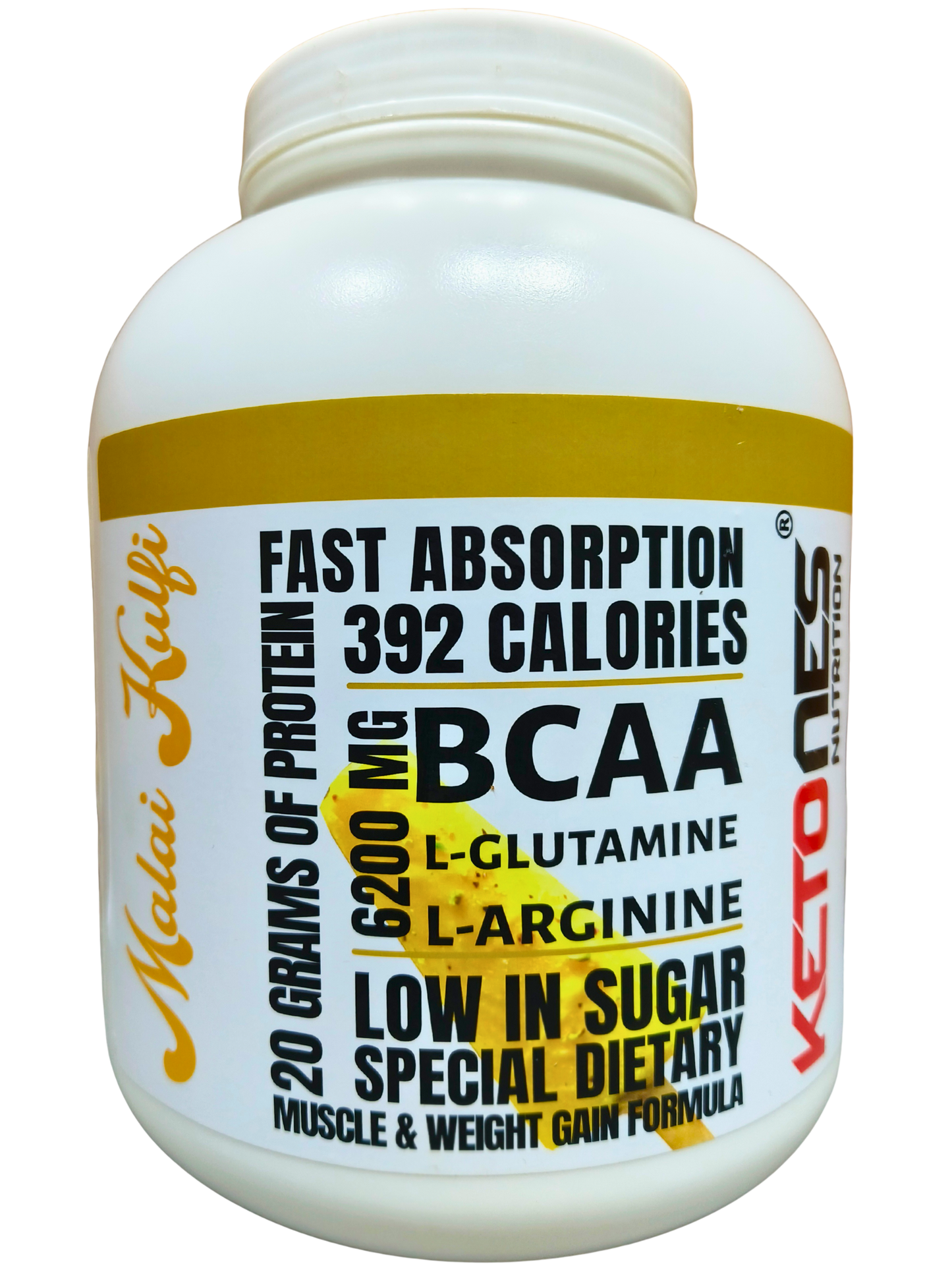 Ketones Nutrition Guns n Gains - High Protein Mass Gainer with 20g Protein & Low Sugar