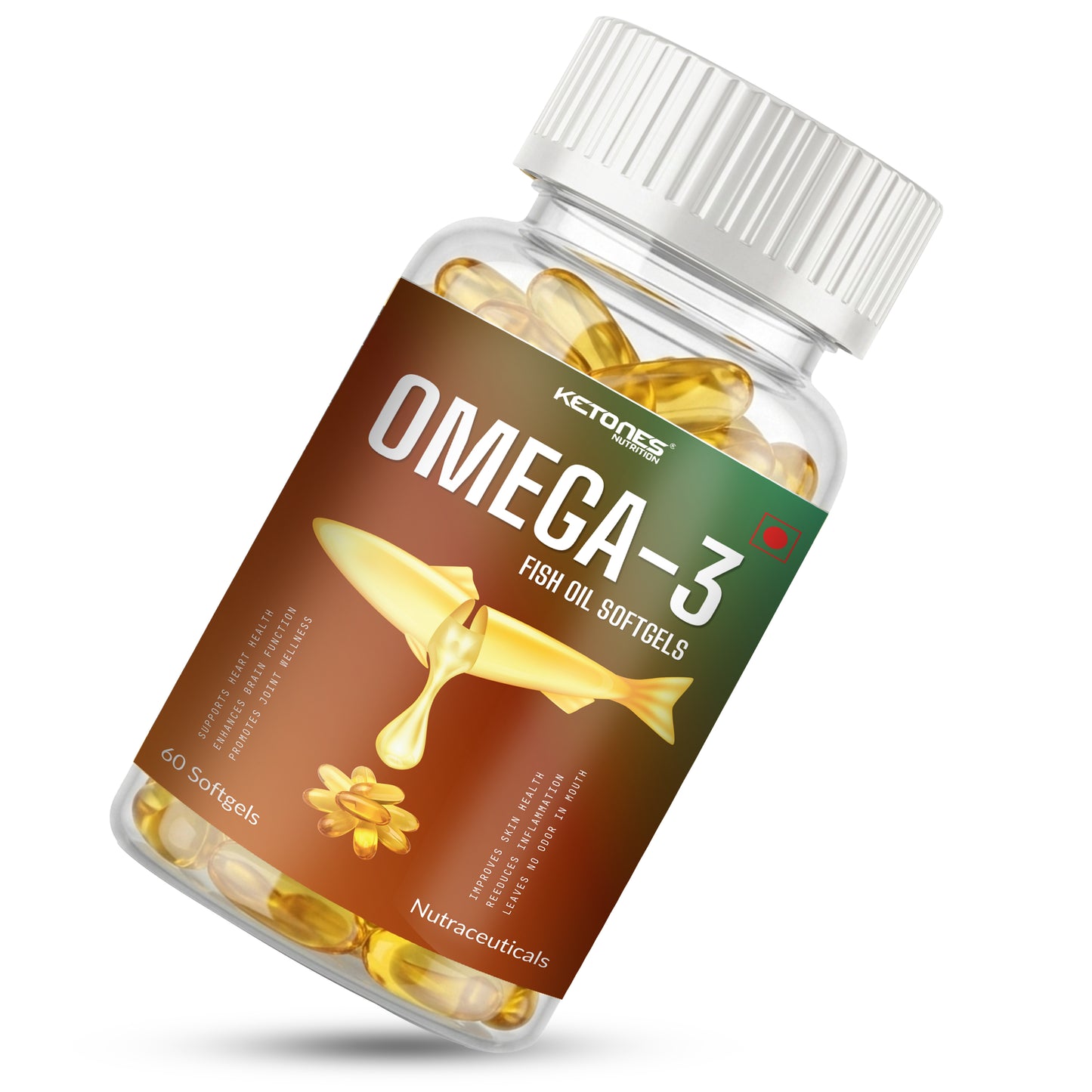 Ketones Nutrition Omega-3 Fish Oil 1000mg - KETO Support with EPA & DHA