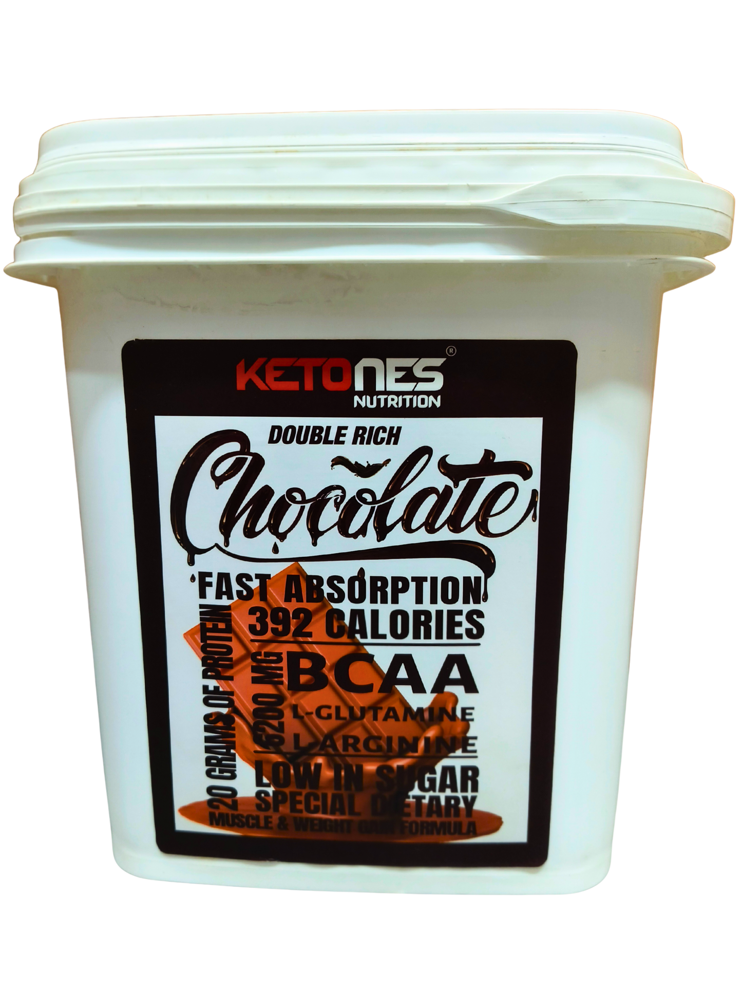 Ketones Nutrition Guns n Gains - High Protein Mass Gainer with 20g Protein & Low Sugar