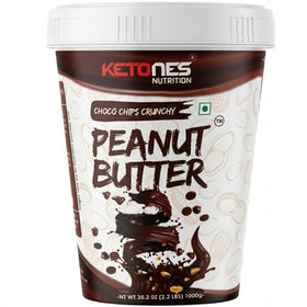Ketones Nutrition Choco Chips Peanut Butter - High Protein Crunchy Spread