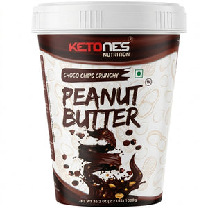 Ketones Nutrition Choco Chips Peanut Butter - High Protein Crunchy Spread