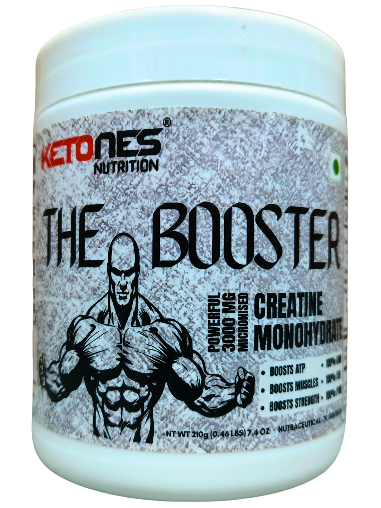 Ketones Nutrition The Booster Creatine Monohydrate - Pure Creatine Monohydrate Powder for Muscle Strength & Endurance