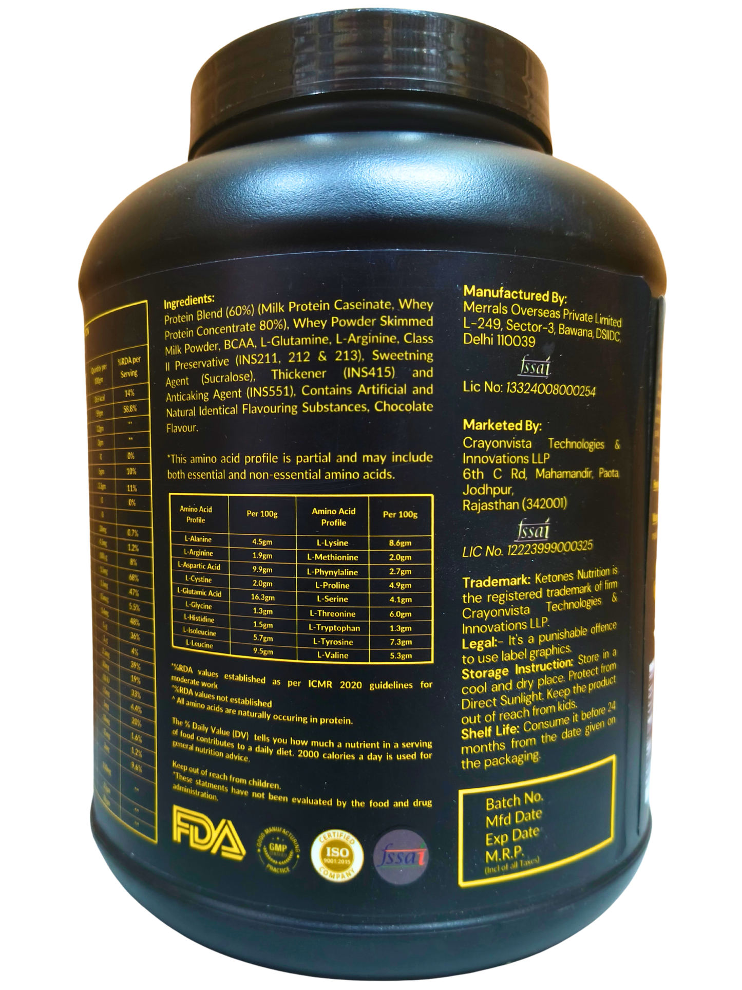 Ketones Nutrition Rise Series Bulk Whey Protein 2kg – Dutch Chocolate | High Protein (24g) | BCAA & EAA Enriched | Muscle Gain & Recovery | Low Sugar Whey Protein Powder