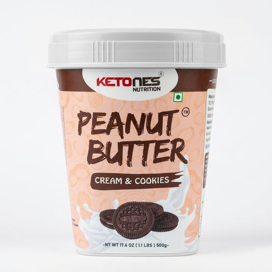 Ketones Nutrition Cream & Cookies Peanut Butter - Crunchy & High Protein Spread