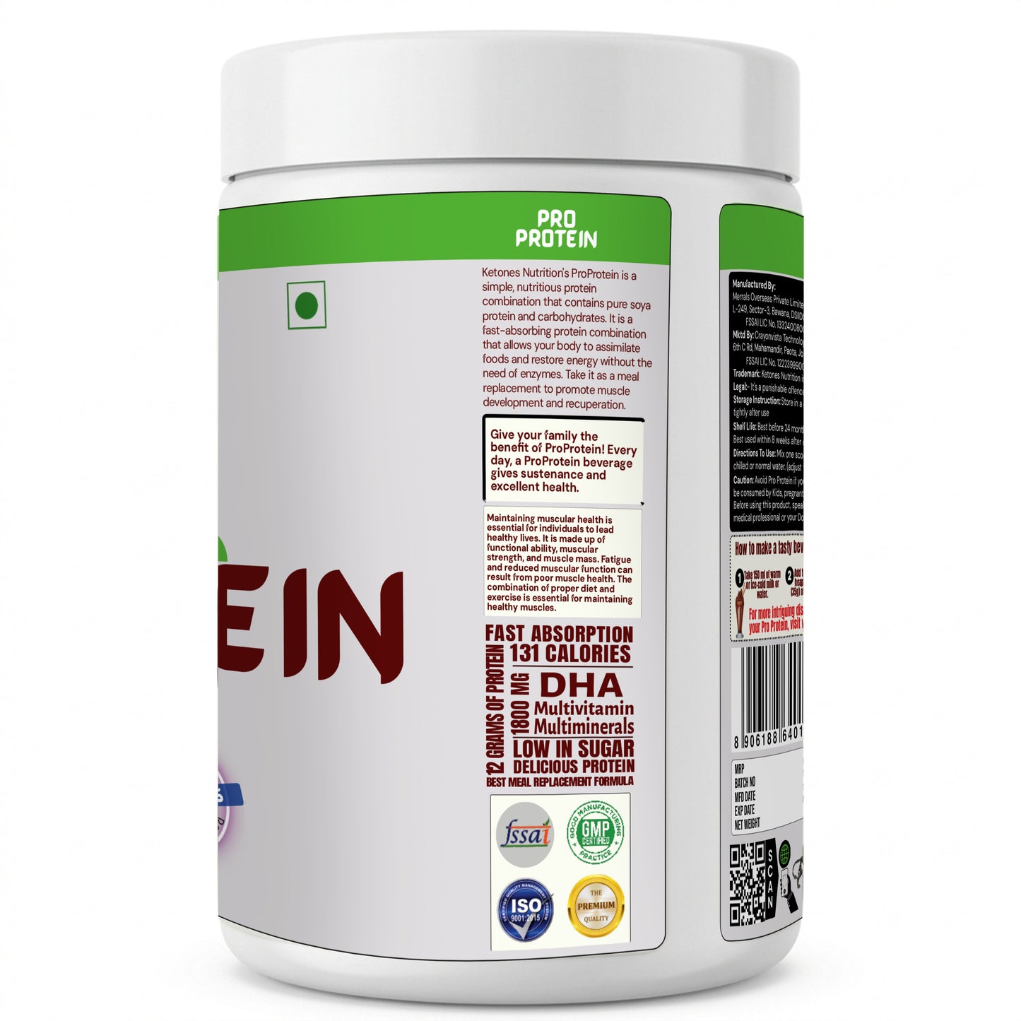 Ketones Nutrition Pro Protein - Low Sugar Meal Replacement with 34g Protein