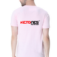 Ketones Nutrition Half Sleeve TShirt - Unstoppable Edition Multicolor light baby pink back