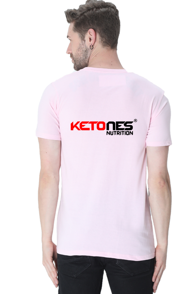 Ketones Nutrition Half Sleeve TShirt - Unstoppable Edition Multicolor light baby pink back