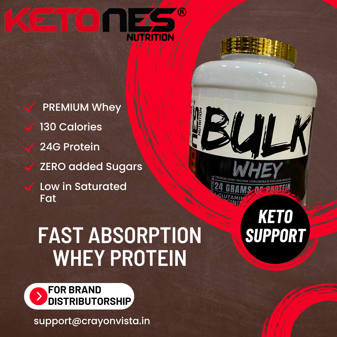 Ketones Nutrition Bulk Premium Whey Protein - 24g Protein for Muscle Growth & Recovery