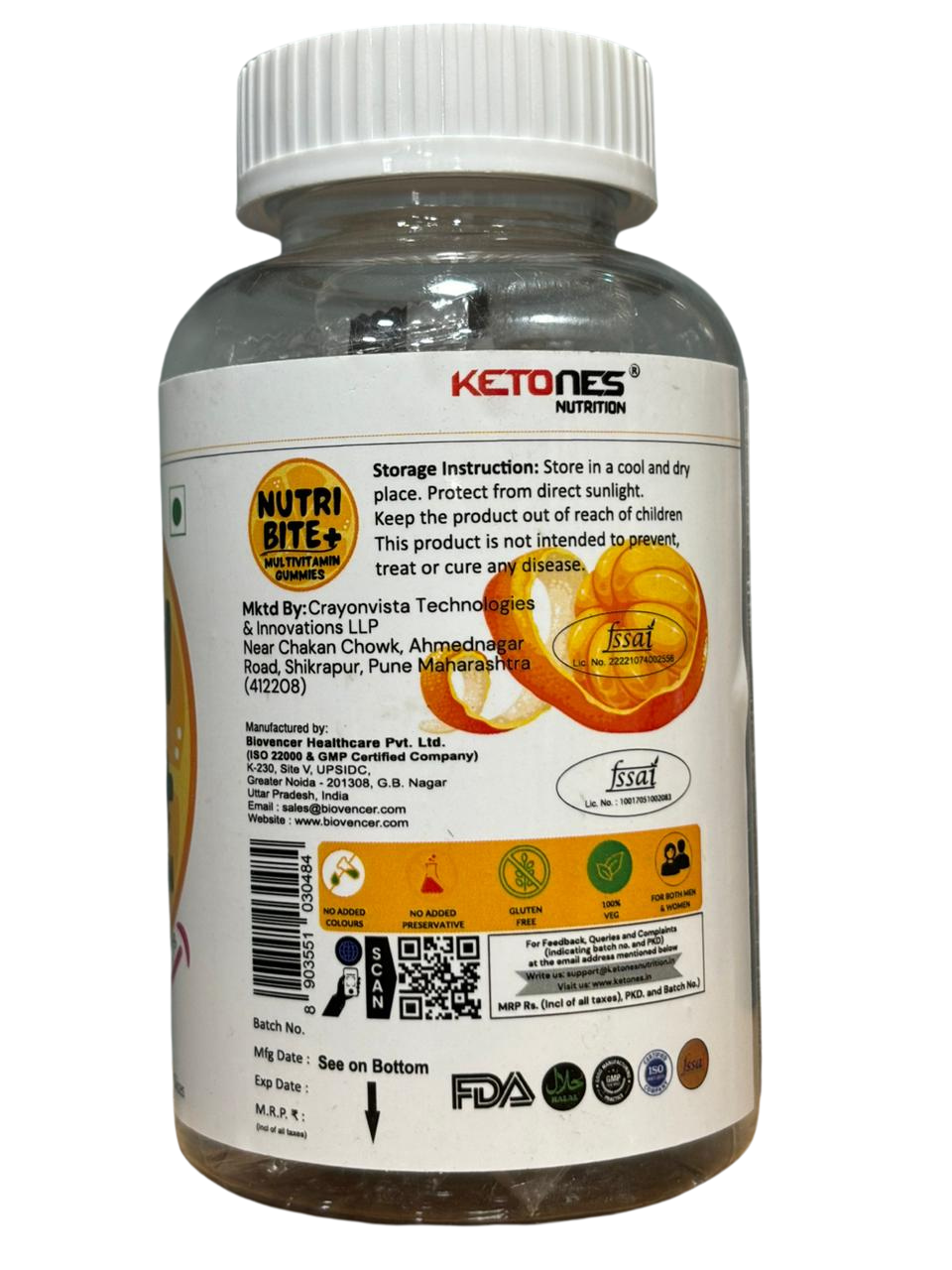 Ketones Nutrition Nutri Bite - Daily Multivitamin Gummies for Immunity & Wellness