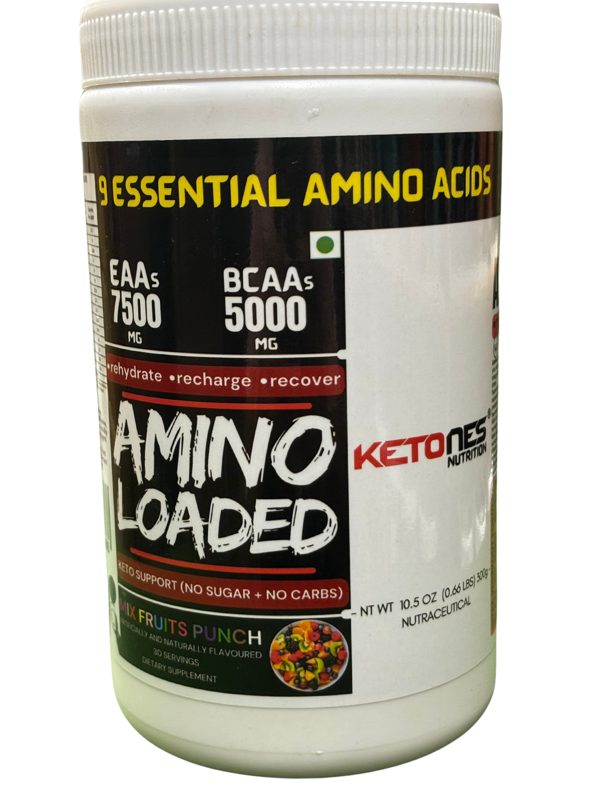 Ketones Nutrition Amino Loaded EAA 7500 - Complete Amino Acid for Recovery & Performance