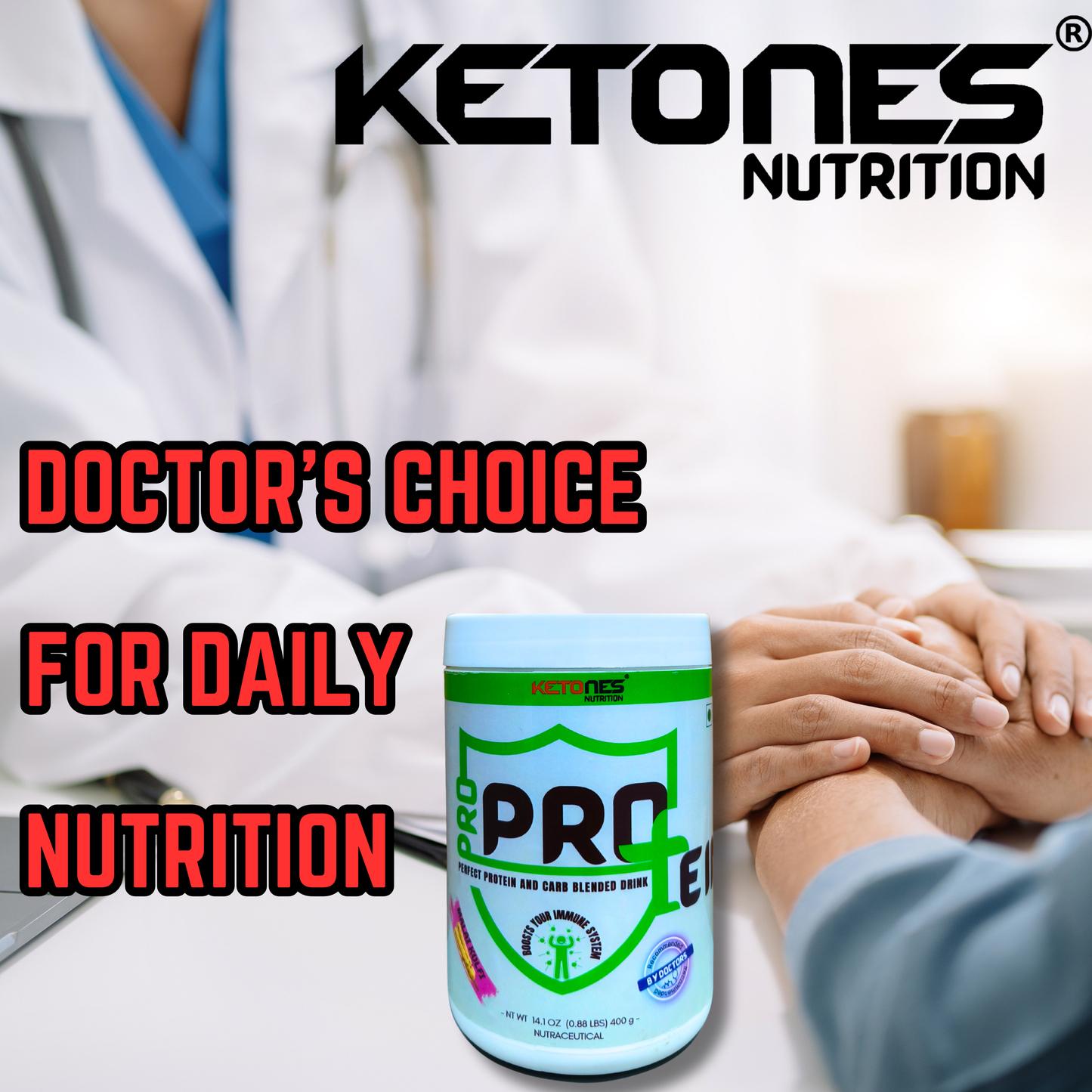 Ketones Nutrition Pro Protein - Low Sugar Meal Replacement with 34g Protein