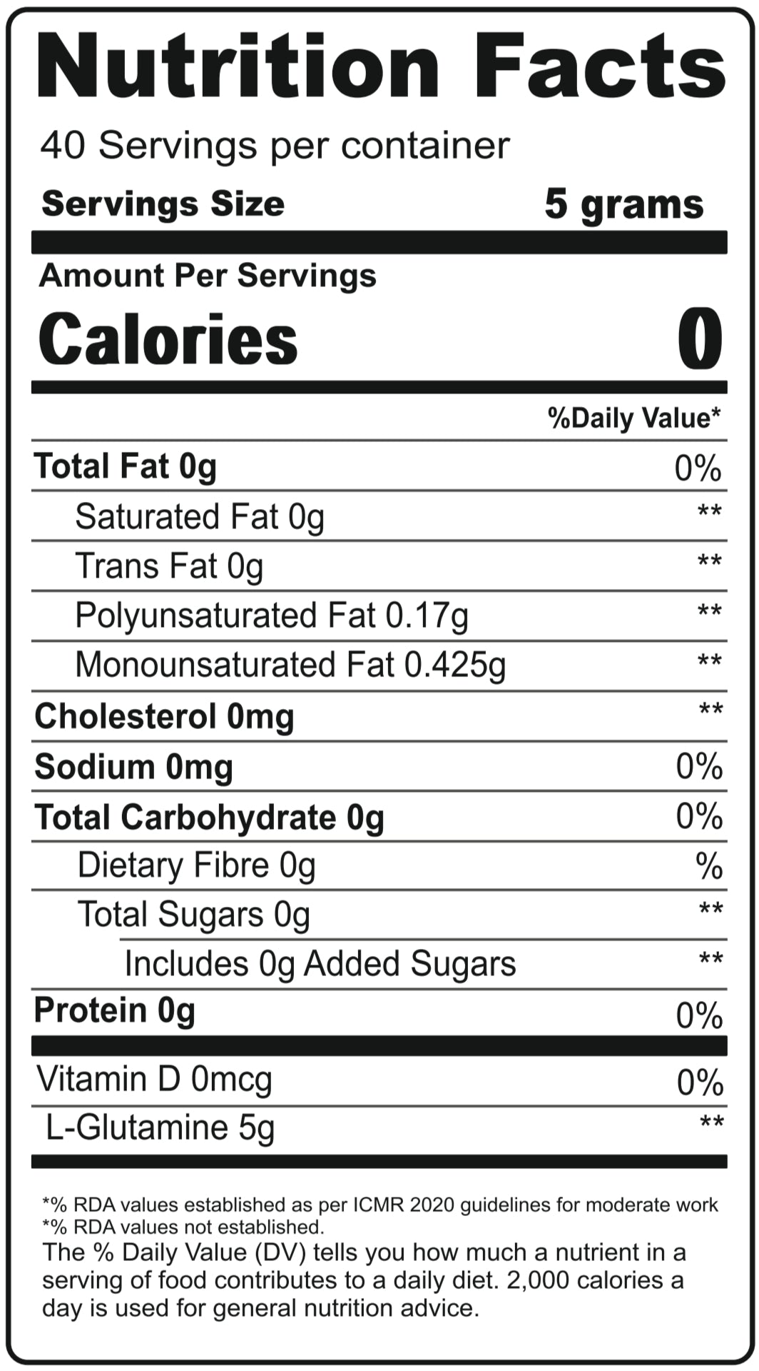 Ketones Nutrition - Heal 5000mg Micronized L-Glutamine for Muscle Recovery & Immune Support