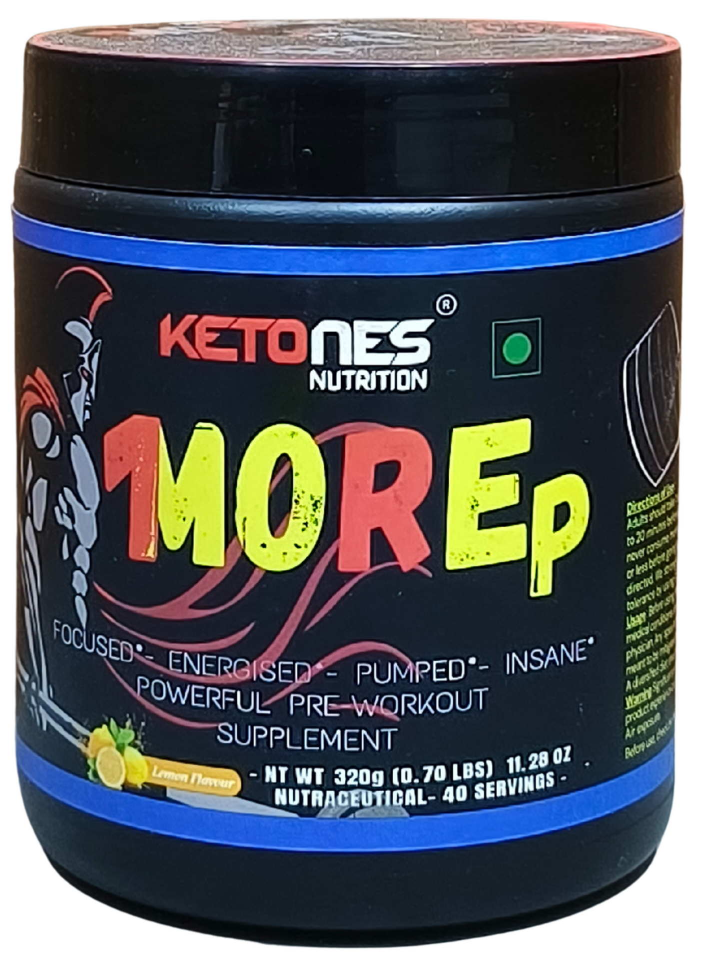 Ketones Nutrition 1MoreRep - Energy & Endurance Pre-Workout Supplement