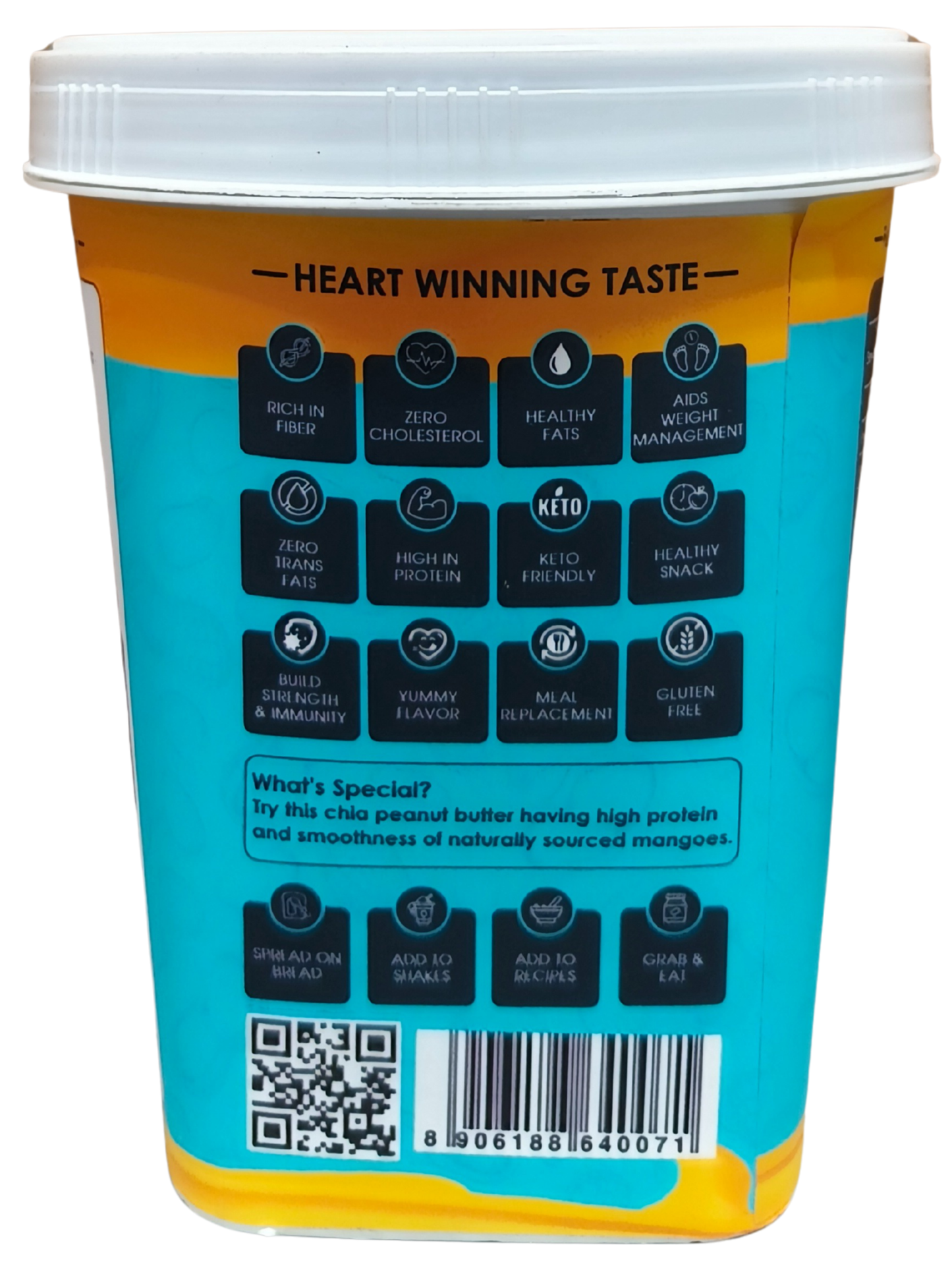 Ketones Nutrition Mango Chia Peanut Butter - Crunchy & High Protein Spread