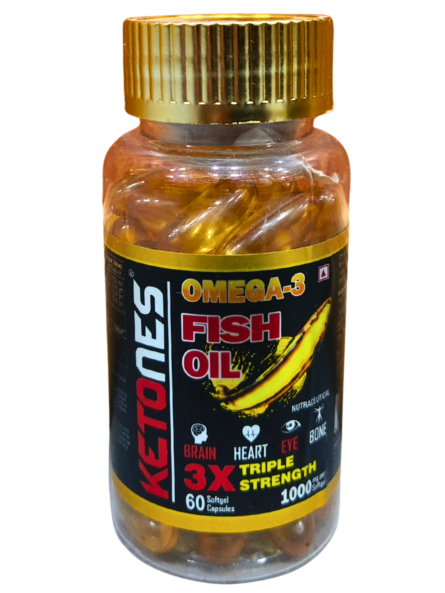 Ketones Nutrition Omega-3 Fish Oil 1000mg - KETO Support with EPA & DHA