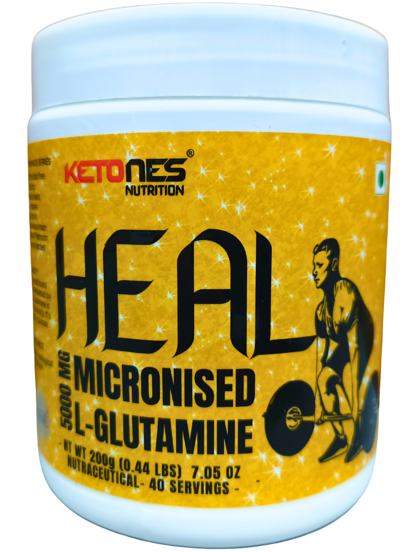 Ketones Nutrition - Heal 5000mg Micronized L-Glutamine for Muscle Recovery & Immune Support
