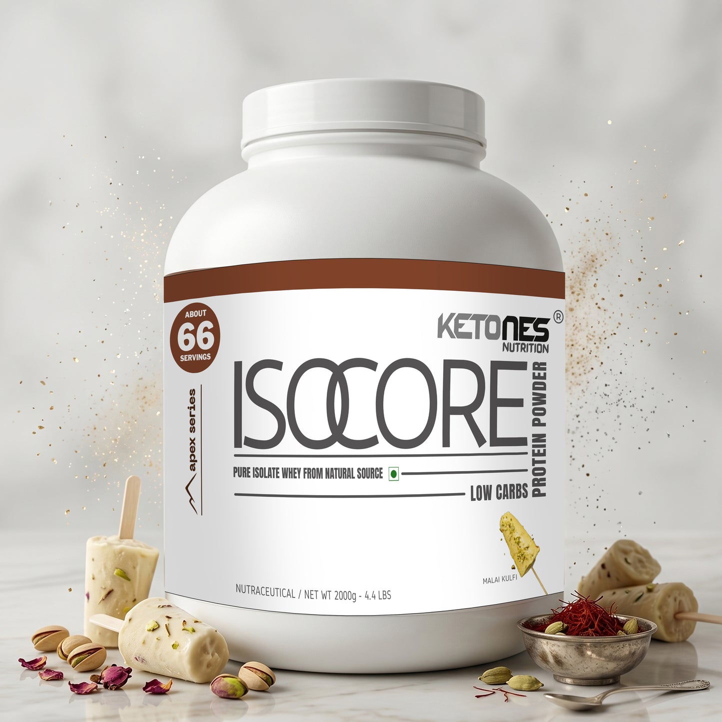 Ketones Nutrition Isocore Apex Series - Low Carb Whey Protein Isolate with 90g Protein