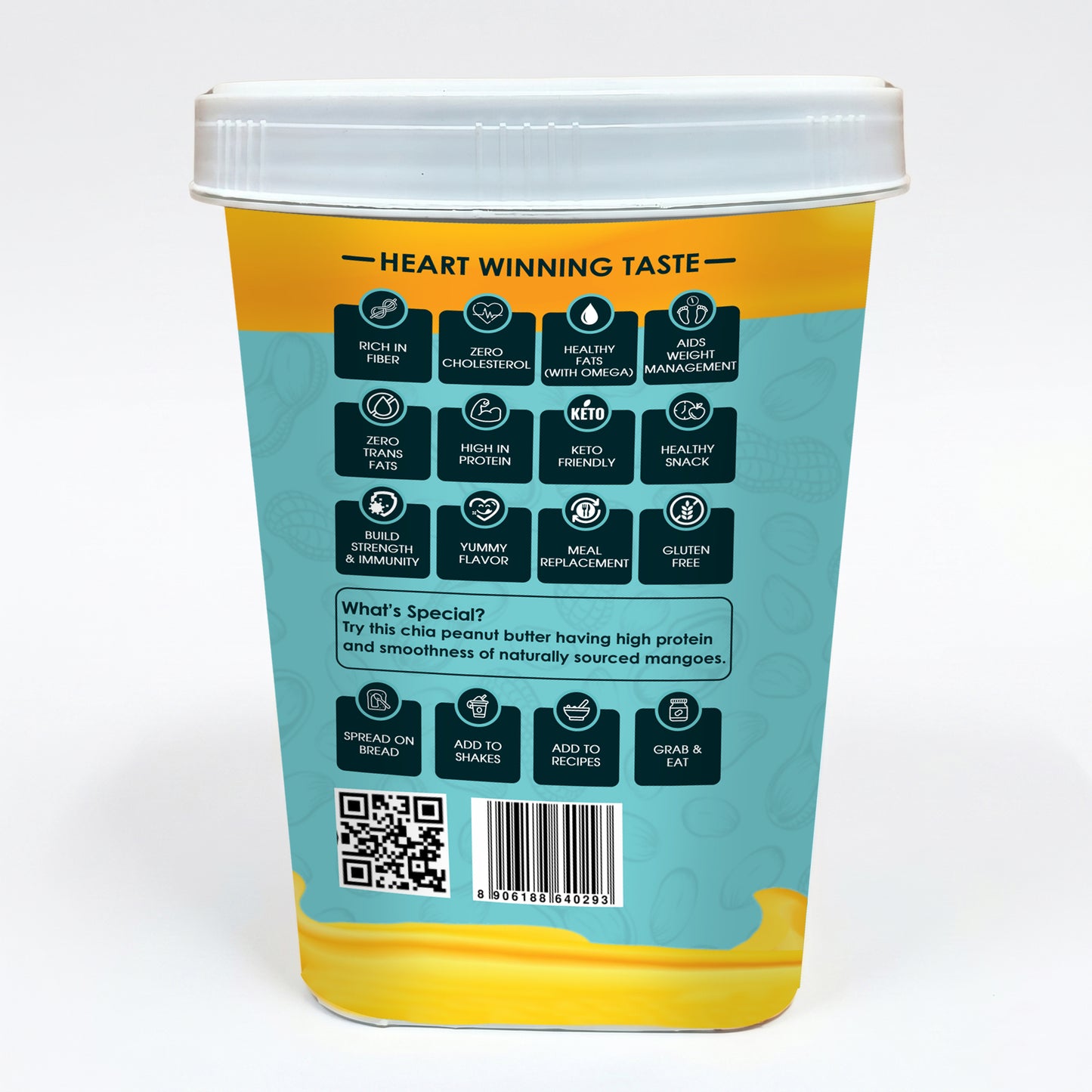 Ketones Nutrition Mango Chia Peanut Butter - Crunchy & High Protein Spread