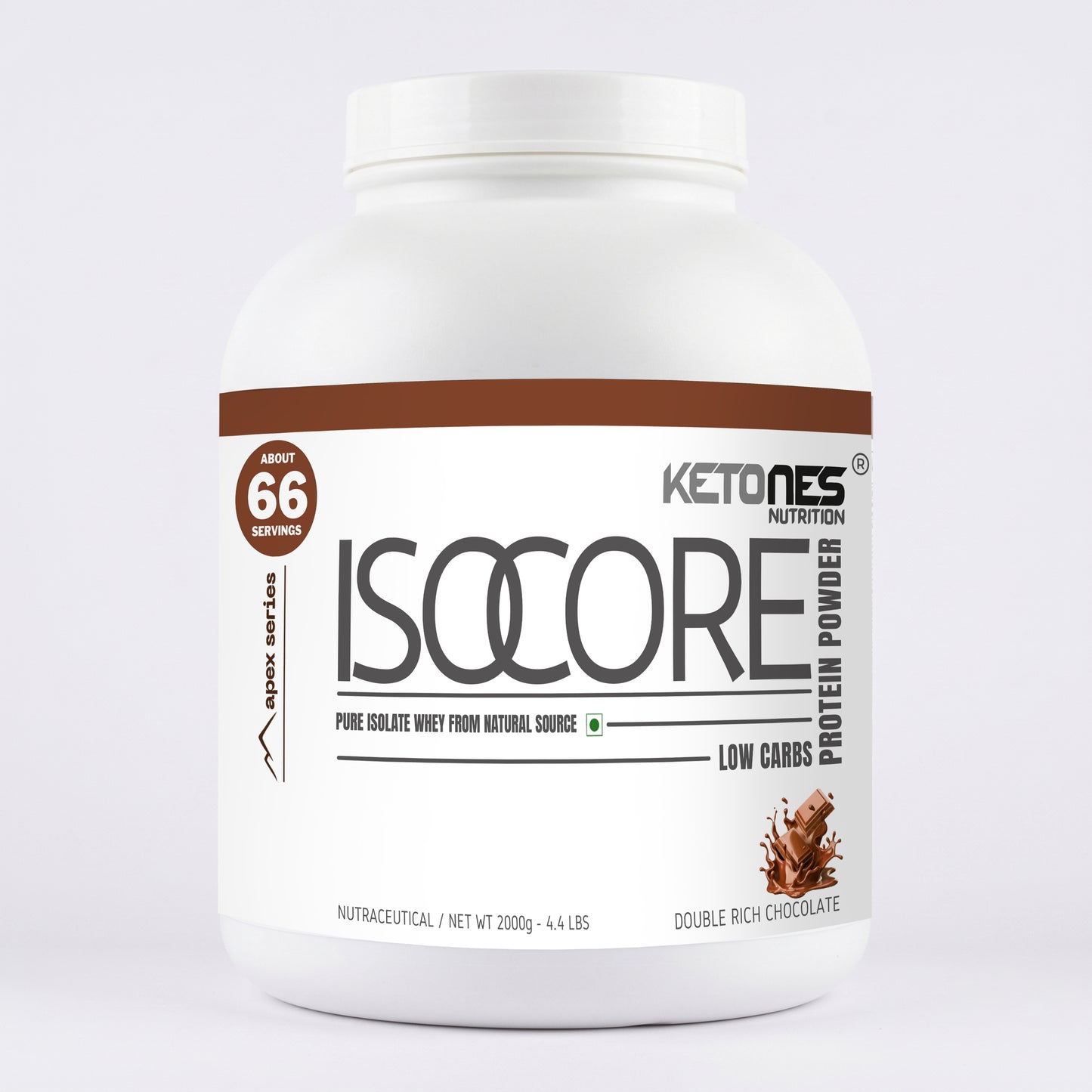 Ketones Nutrition Isocore Apex Series - Low Carb Whey Protein Isolate with 90g Protein