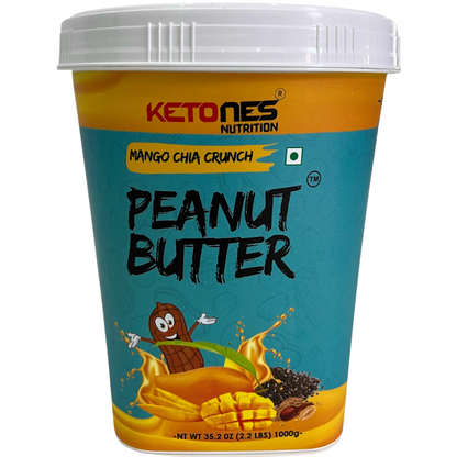 Ketones Nutrition Mango Chia Peanut Butter - Crunchy & High Protein Spread