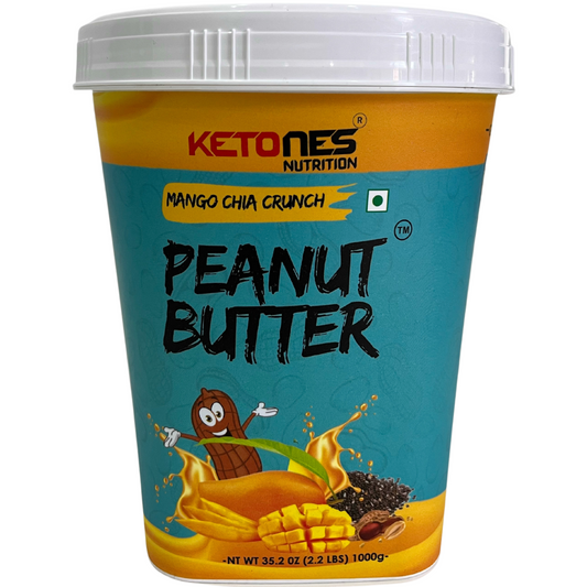 Ketones Nutrition Mango Chia Peanut Butter - Crunchy & High Protein Spread